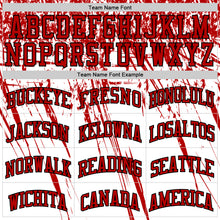 Load image into Gallery viewer, Custom White Red-Black Splash Round Neck Sublimation Basketball Suit Jersey