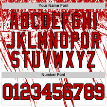 Load image into Gallery viewer, Custom White Red-Black Splash Round Neck Sublimation Basketball Suit Jersey