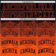 Charger l'image dans la galerie, Custom Black Orange Gradient Square Shapes Round Neck Sublimation Basketball Suit Jersey