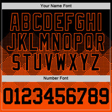 Charger l'image dans la galerie, Custom Black Orange Gradient Square Shapes Round Neck Sublimation Basketball Suit Jersey