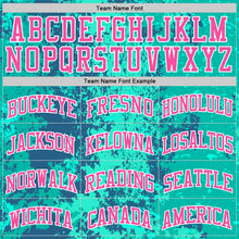 Загрузить изображение в средство просмотра галереи, Custom Teal Pink Royal-White Splash Round Neck Sublimation Basketball Suit Jersey