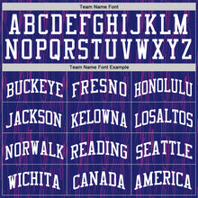 Загрузить изображение в средство просмотра галереи, Custom Purple White-Pink Line Round Neck Sublimation Basketball Suit Jersey