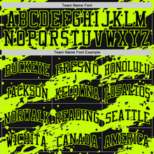 Charger l'image dans la galerie, Custom Black Neon Green Splash Round Neck Sublimation Basketball Suit Jersey