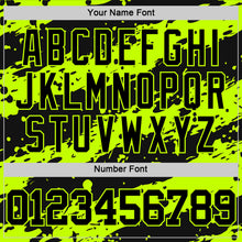Charger l'image dans la galerie, Custom Black Neon Green Splash Round Neck Sublimation Basketball Suit Jersey