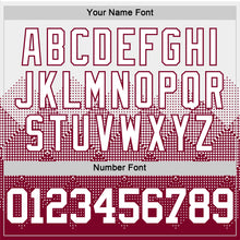 Load image into Gallery viewer, Custom White Maroon Gradient Square Shapes Round Neck Sublimation Basketball Suit Jersey