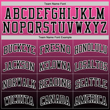 Load image into Gallery viewer, Custom Pink Black-White Fade Fashion Round Neck Sublimation Basketball Suit Jersey