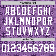 Загрузить изображение в средство просмотра галереи, Custom Purple White Geometric Shape Round Neck Sublimation Basketball Suit Jersey