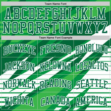 Laden Sie das Bild in den Galerie-Viewer, Custom Kelly Green White Line Round Neck Sublimation Basketball Suit Jersey