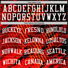 Load image into Gallery viewer, Custom Red White-Black Splash Round Neck Sublimation Basketball Suit Jersey