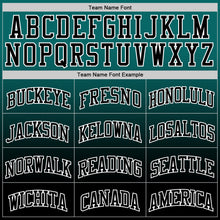 Load image into Gallery viewer, Custom Teal Black-White Fade Fashion Round Neck Sublimation Basketball Suit Jersey