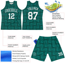 Load image into Gallery viewer, Custom Green White Line Round Neck Sublimation Basketball Suit Jersey