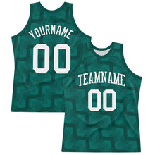 Load image into Gallery viewer, Custom Green White Line Round Neck Sublimation Basketball Suit Jersey