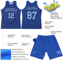 Load image into Gallery viewer, Custom Royal Light Blue Dot Round Neck Sublimation Basketball Suit Jersey
