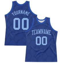 Load image into Gallery viewer, Custom Royal Light Blue Dot Round Neck Sublimation Basketball Suit Jersey