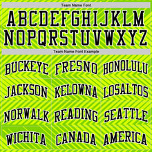 Load image into Gallery viewer, Custom Neon Green Black-White Line Round Neck Sublimation Basketball Suit Jersey