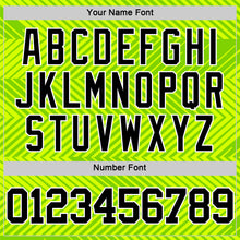 Load image into Gallery viewer, Custom Neon Green Black-White Line Round Neck Sublimation Basketball Suit Jersey