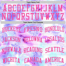 Load image into Gallery viewer, Custom Tie Dye Pink-Purple Round Neck Sublimation Basketball Suit Jersey