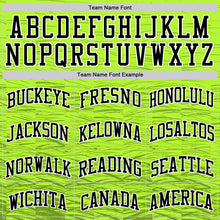 Load image into Gallery viewer, Custom Neon Green Black-White Line Round Neck Sublimation Basketball Suit Jersey
