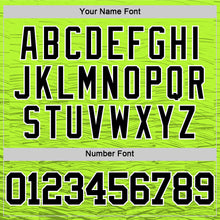 Load image into Gallery viewer, Custom Neon Green Black-White Line Round Neck Sublimation Basketball Suit Jersey