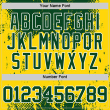 Load image into Gallery viewer, Custom Green Yellow-White Abstract Splatter Grunge Art Round Neck Sublimation Basketball Suit Jersey