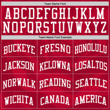 Load image into Gallery viewer, Custom Red White Fluid Art Round Neck Sublimation Basketball Suit Jersey