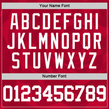 Load image into Gallery viewer, Custom Red White Fluid Art Round Neck Sublimation Basketball Suit Jersey