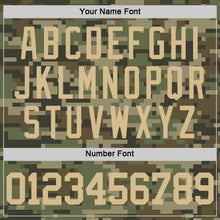 Загрузить изображение в средство просмотра галереи, Custom Camo Vegas Gold-Olive Round Neck Sublimation Salute To Service Basketball Suit Jersey