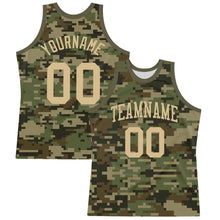 Загрузить изображение в средство просмотра галереи, Custom Camo Vegas Gold-Olive Round Neck Sublimation Salute To Service Basketball Suit Jersey