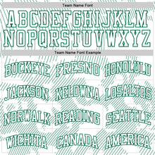 Load image into Gallery viewer, Custom White Kelly Green Curve Lines Round Neck Sublimation Basketball Suit Jersey