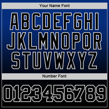 Load image into Gallery viewer, Custom Royal Black-White Fade Fashion Round Neck Sublimation Basketball Suit Jersey