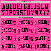 Load image into Gallery viewer, Custom Pink Black Fragment Art Round Neck Sublimation Basketball Suit Jersey