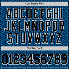 Load image into Gallery viewer, Custom Blue Black-White Arrow Shape Round Neck Sublimation Basketball Suit Jersey