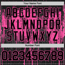 Charger l'image dans la galerie, Custom Black Pink Dripping Splatter Art Round Neck Sublimation Basketball Suit Jersey