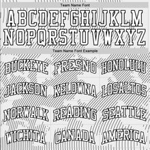 Load image into Gallery viewer, Custom White Black Curve Lines Round Neck Sublimation Basketball Suit Jersey