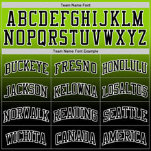 Load image into Gallery viewer, Custom Neon Green Black-White Fade Fashion Round Neck Sublimation Basketball Suit Jersey