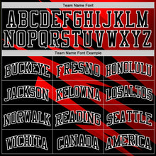 Charger l'image dans la galerie, Custom Black Red-White Line Round Neck Sublimation Basketball Suit Jersey