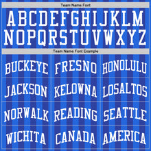 Load image into Gallery viewer, Custom Royal White Line Round Neck Sublimation Basketball Suit Jersey