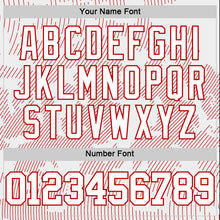 Laden Sie das Bild in den Galerie-Viewer, Custom White Red Curve Lines Round Neck Sublimation Basketball Suit Jersey