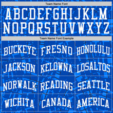 Load image into Gallery viewer, Custom Royal White Round Line Neck Sublimation Basketball Suit Jersey