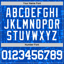 Load image into Gallery viewer, Custom Royal White Round Line Neck Sublimation Basketball Suit Jersey