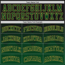Load image into Gallery viewer, Custom Black Green-Old Gold Fade Fashion Round Neck Sublimation Basketball Suit Jersey