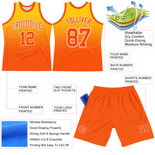 Charger l'image dans la galerie, Custom Yellow Orange-White Fade Fashion Round Neck Sublimation Basketball Suit Jersey