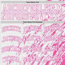 Load image into Gallery viewer, Custom White Pink Splash Round Neck Sublimation Basketball Suit Jersey