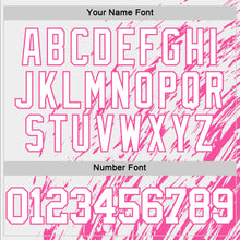 Load image into Gallery viewer, Custom White Pink Splash Round Neck Sublimation Basketball Suit Jersey