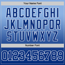 Load image into Gallery viewer, Custom Light Blue Royal-White Fade Fashion Round Neck Sublimation Basketball Suit Jersey