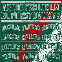 Load image into Gallery viewer, Custom Green Red-White Splash Round Neck Sublimation Basketball Suit Jersey