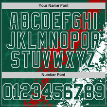 Load image into Gallery viewer, Custom Green Red-White Splash Round Neck Sublimation Basketball Suit Jersey