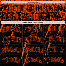 Charger l'image dans la galerie, Custom Black Orange Splash Round Neck Sublimation Basketball Suit Jersey