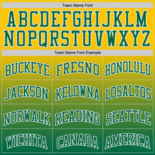 Charger l'image dans la galerie, Custom Yellow Kelly Green-White Fade Fashion Round Neck Sublimation Basketball Suit Jersey