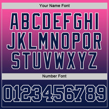 Load image into Gallery viewer, Custom Pink Navy-White Fade Fashion Round Neck Sublimation Basketball Suit Jersey